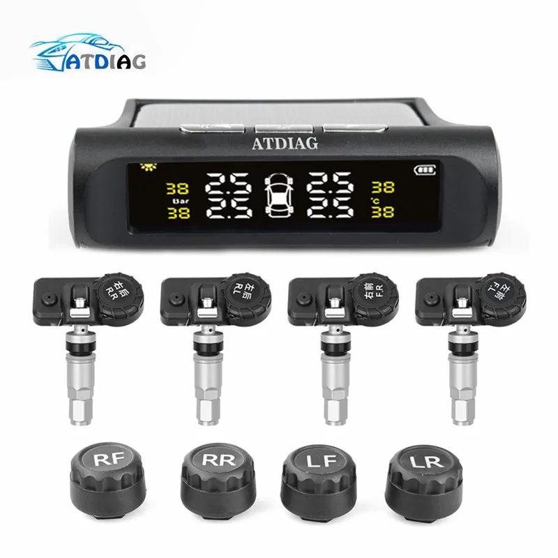 Солнечная энергия TPMS автомобильная система контроля давления в шинах Система
