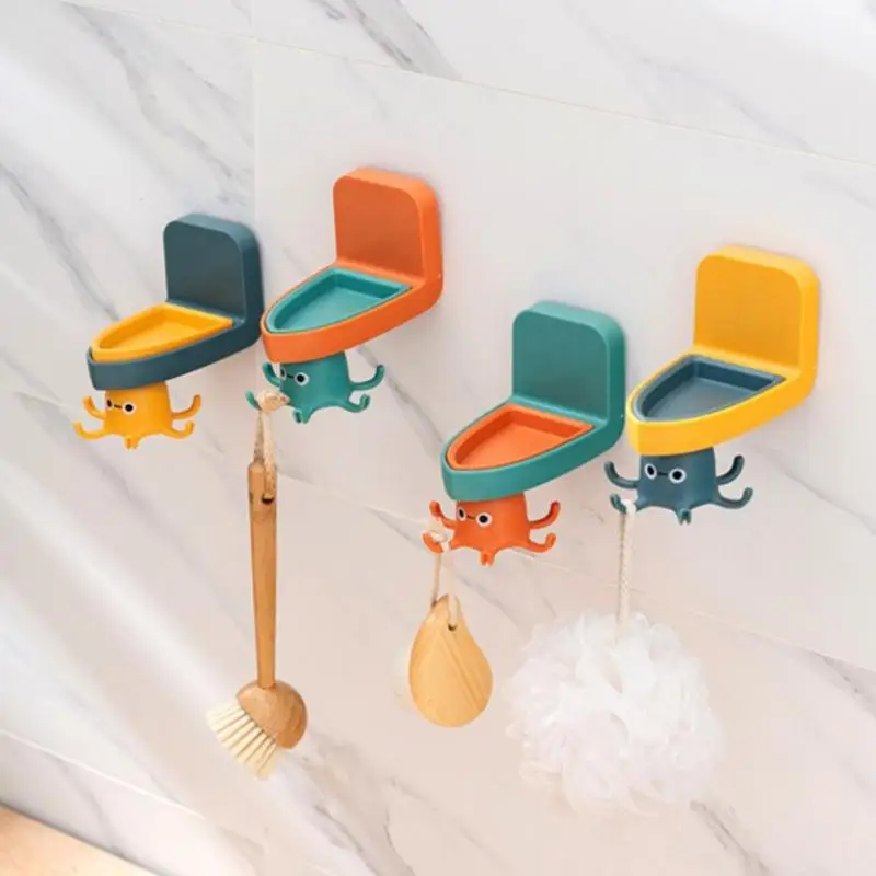

360-degree Rotatable Hook Six-claw Kitchen Bathroom Storage Rack Punch-free Wall-mounted Hanging Rack Strong Viscose Hook