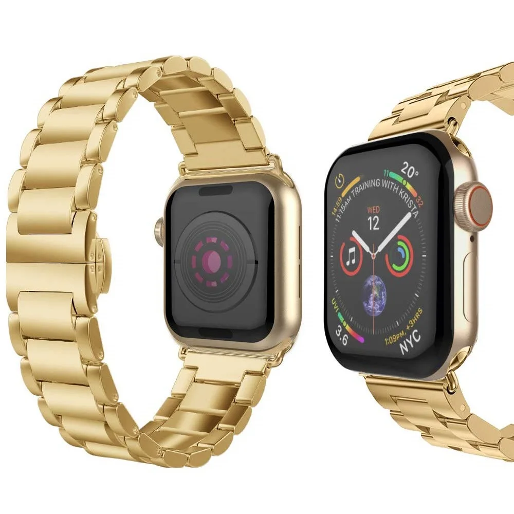 Cinturino совместим с apple watch iWatch 4 5 band 44 мм металлический ремешок из нержавеющей стали