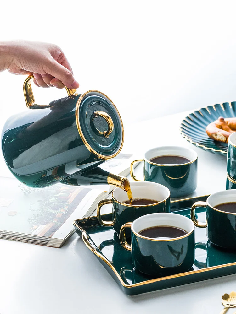 Скандинавская креативная кофейная чашка роскошный чехол белые чайные чашки с