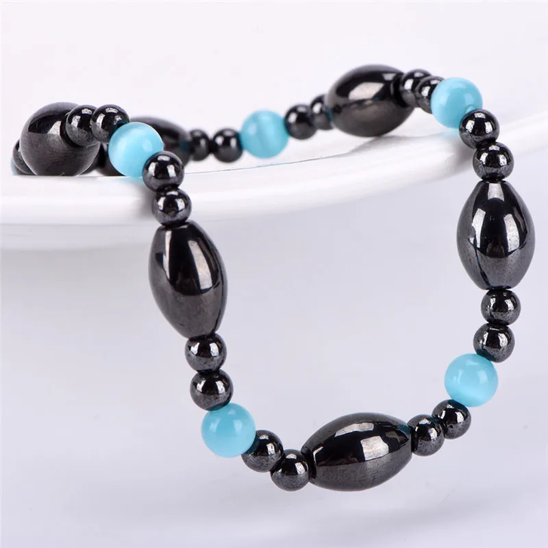 Биомагнетизм Природный Магнитный Браслет Ручной работы 18 мм бусины натуральный