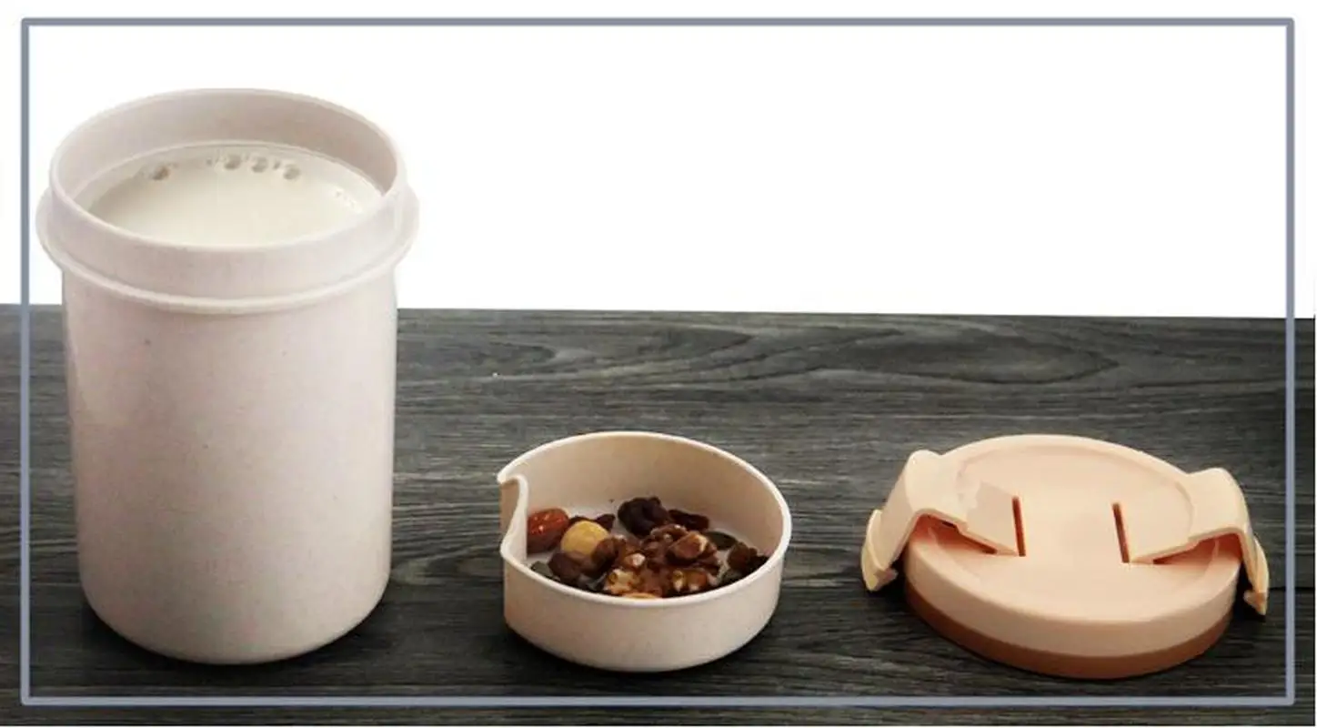 Пшеничная соломенная чашка для супа завтрака герметичная пластиковая банка с