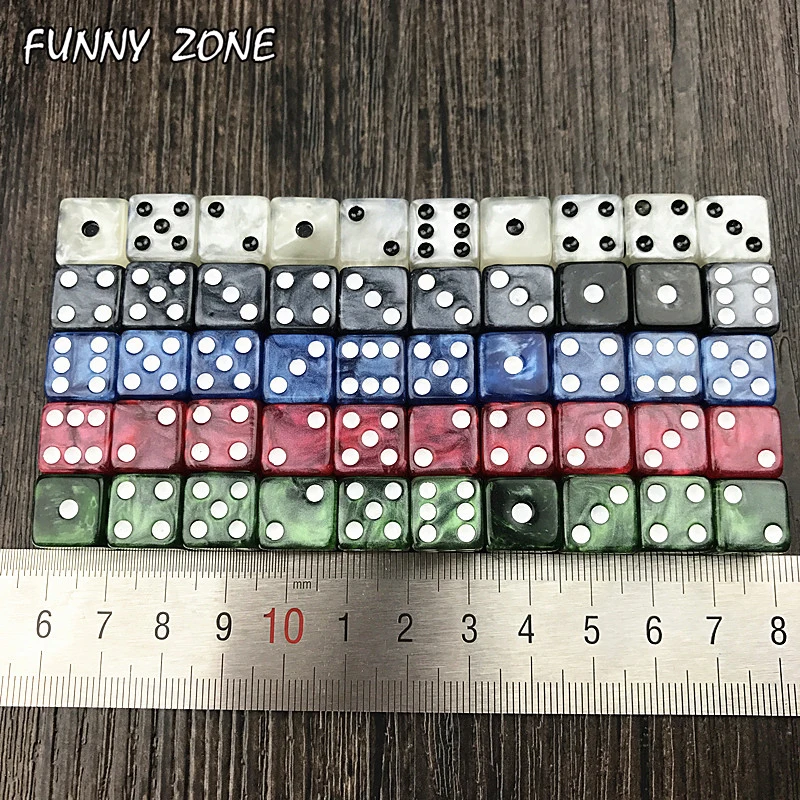 10 шт./компл. 12 мм Высокое качество кости d6 мраморный эффект с белыми/черными