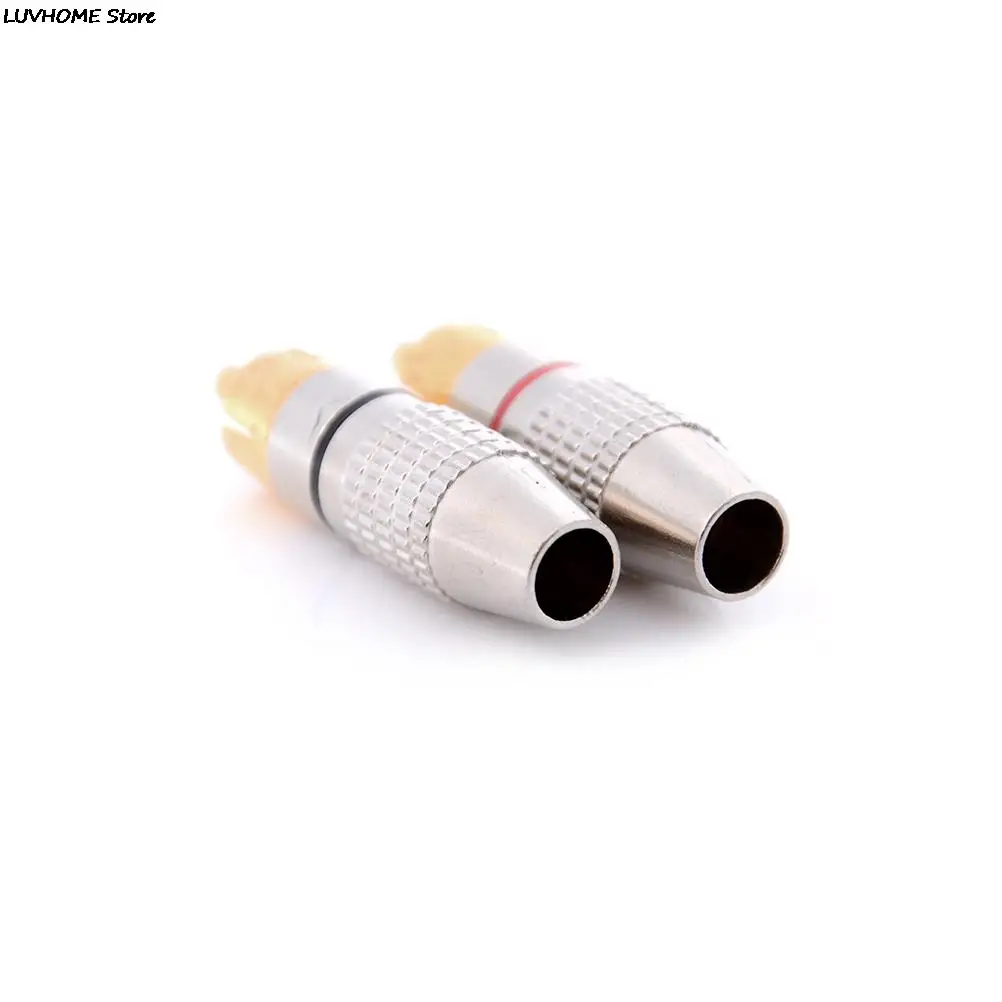 Переходник RCA (штекер-штекер) 2 шт./компл. золотистый черный + красный оптовая