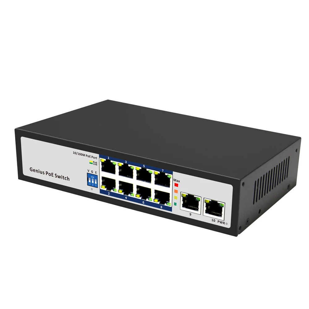 KuWFi 8 портов POE 10/100 м сетевой коммутатор Ethernet Poe 48 В для CCTV IP камеры/беспроводной AP 100