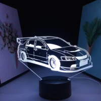 car series 3d lamp acrylic panel visual illusion 7 color changes with remote control valentines day birthday gifts night light