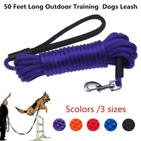 50 feet long pet leash nylon solid outdoor training dogs leash durable long dog tracking leashes for medium large dog supplies