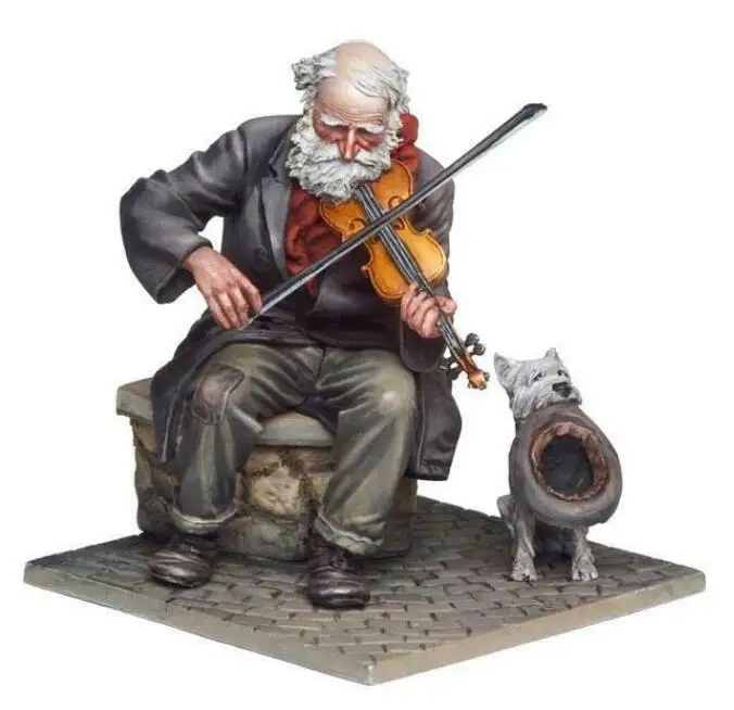 1/32 г. уличные художники попрошайничий набор для строительства фигурок из смолы |