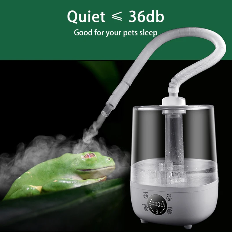 4L Reptile Terrariums Humidifier Fogger with Humidistat and Timer for Amphibians Herps Evergreen Pet Vivarium Mister | Бытовая техника