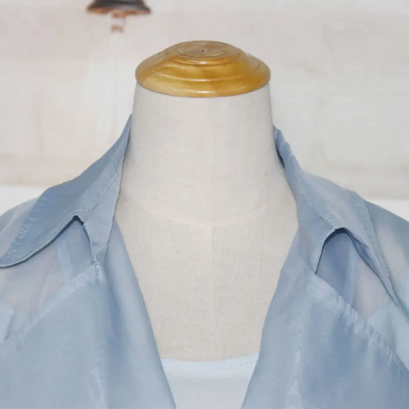 

XITAO Patchwork Mesh Perspective Trench Women Clothes 2021 Spring New Polo Collar Long Sleeve Match All Casual Coat GCC4463
