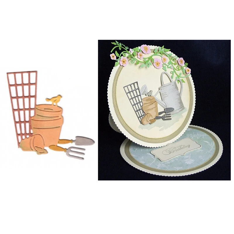 Новый садовый уголок для резки металла трафарет DIY Скрапбукинг Фотоальбом