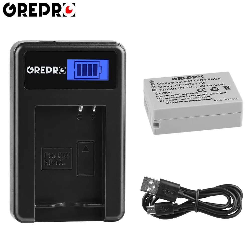 Сменный аккумулятор с USB ЖК зарядным устройством для Canon G1X G15 G16 SX40HS SX50HS SX60HS SX40 SX50