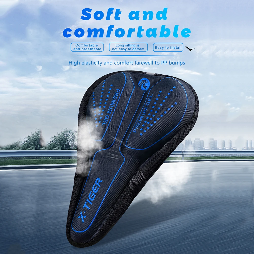 

New Thickened Bike Seat Cushion Breathable Bicycle Saddle Seat Cover Comfortable Mountain Road Bike Silicone Bicycle seat cover