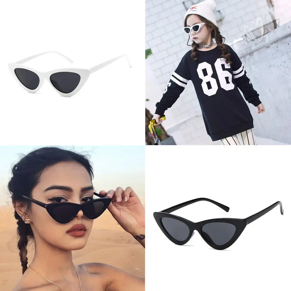 

Fashion Children Cat Eye Frame Sunglasses Children Kids UV400 Red White Gray Lens Mirror Vintage Sun Glasses Boys Girls