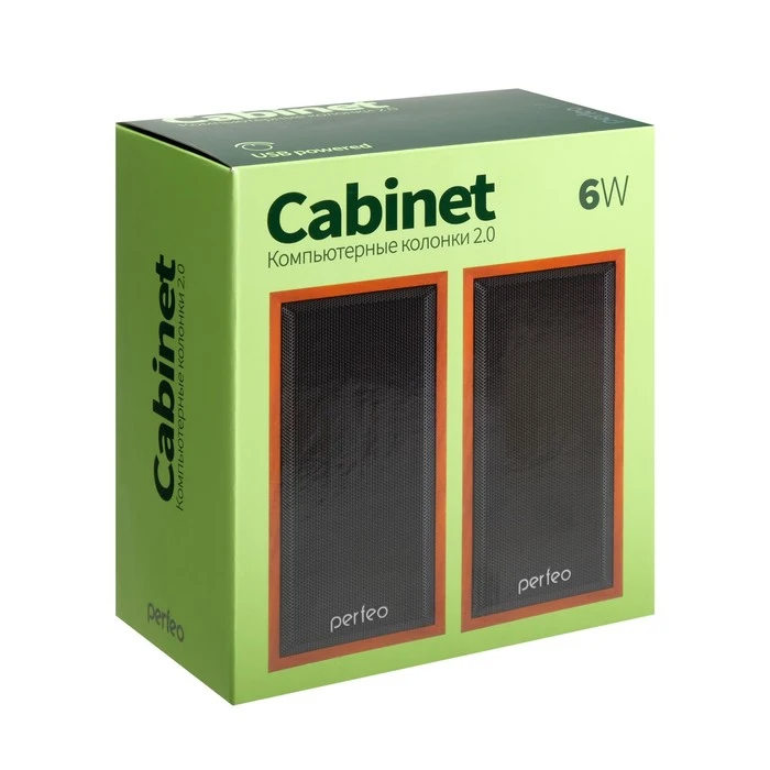 Компьютерные колонки 2.0 Perfeo CABINET PF-84 2х3 Вт USB дерево 2542083
