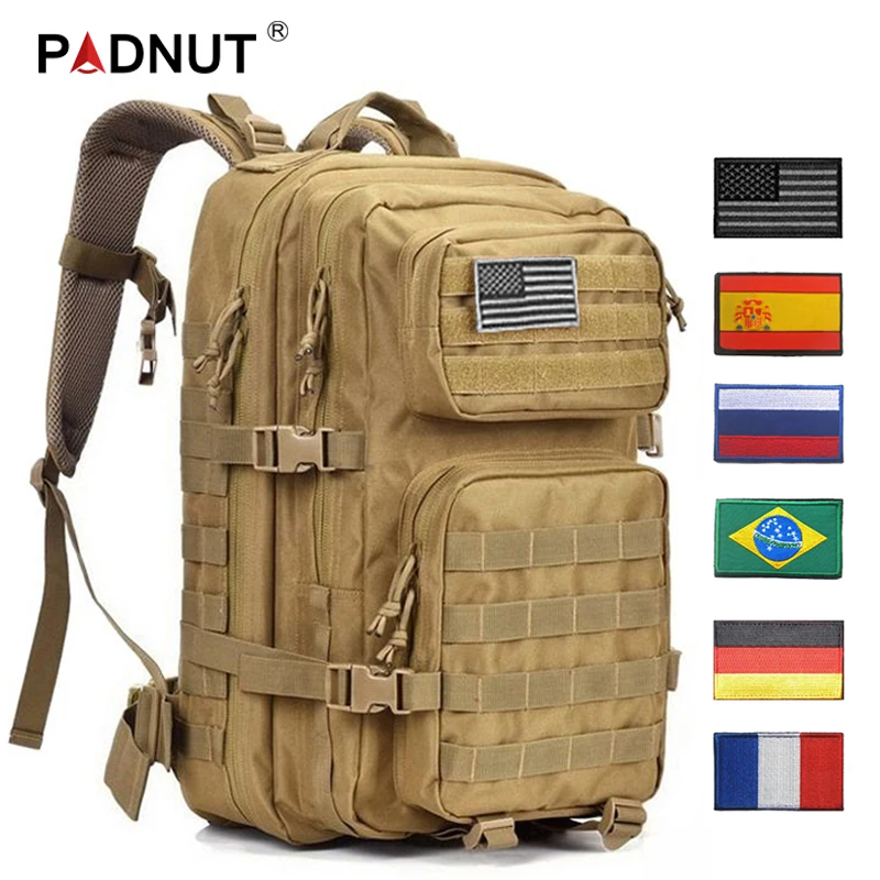 Холщовый Тактический Рюкзак Военная армейская Сумка Molle для улицы 50 л 1000D
