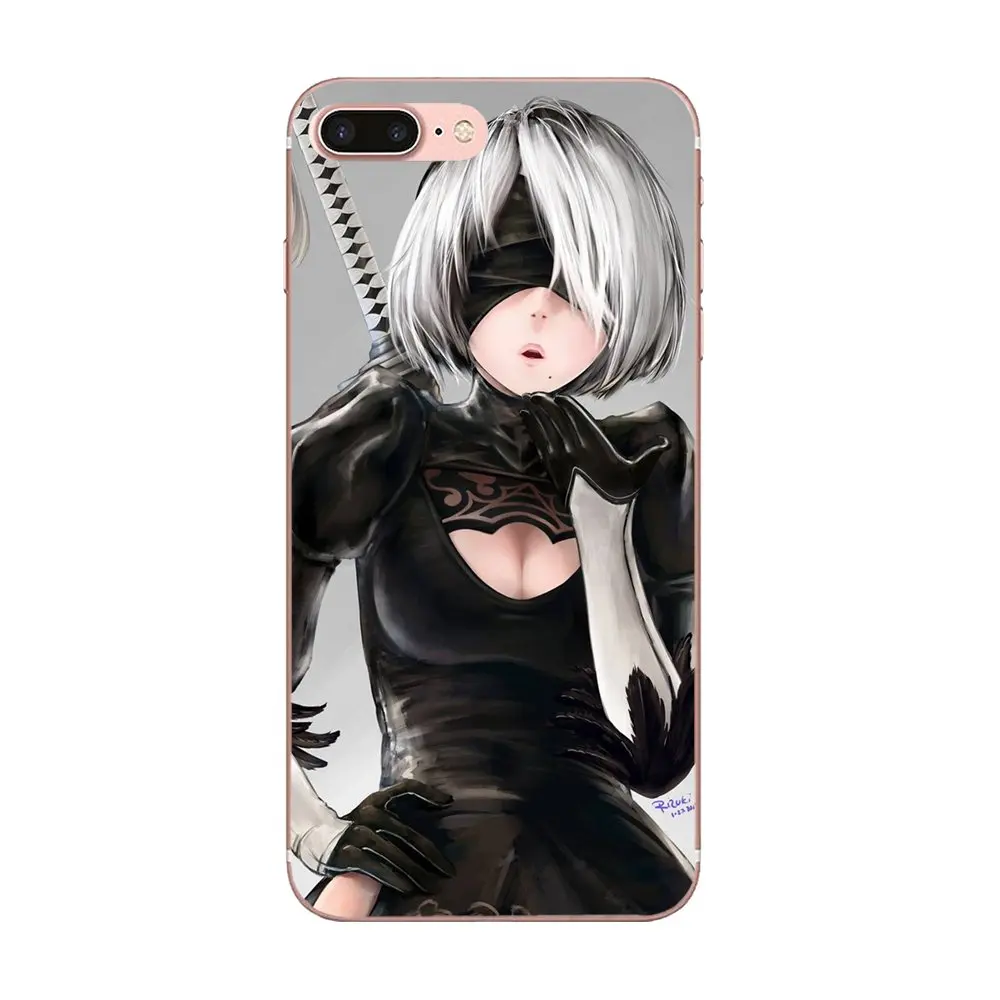 Водонепроницаемый № 2 Тип B 2b Nier Automata Мягкий защитный чехол для Apple iPhone 4 4s 5 5C 5S SE 6 6S