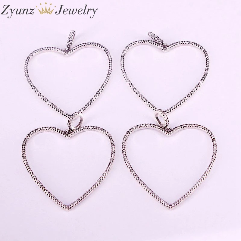 3 шт. 42*44 мм искусственная подвеска с микрозакрепкой цвет под старину