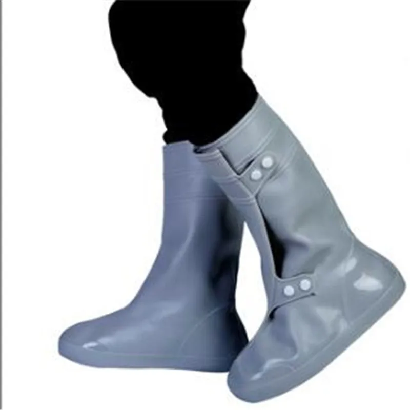 

PVC Rainproof Shoes Cover Men Women Winter Snow Boots Waterproof Thick Non-Slip Wear-Resistant Bottom High Tube Rain Bota Cases