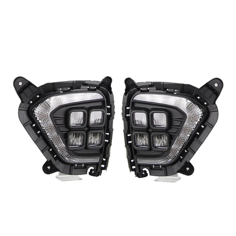 

2Pcs for Hyundai IX25 Creta 2017 with Yellow Turn Fog Light Daytime Running Light