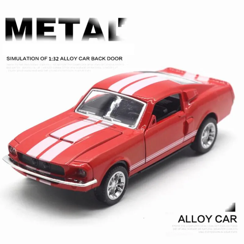 1:32 модель автомобиля из сплава с высокой имитацией Ford Mustang игрушки 2 открытых