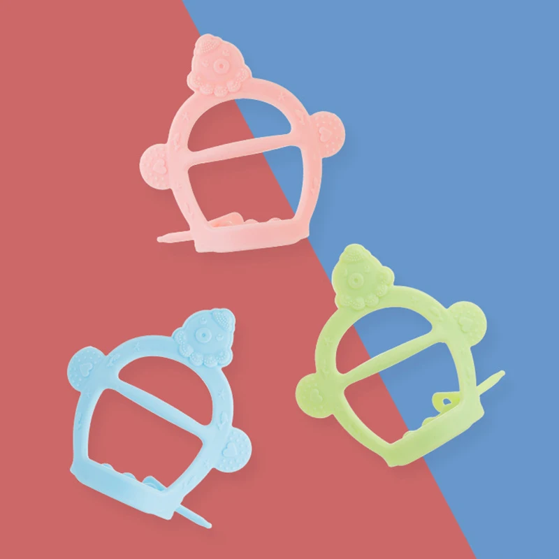 

Kid Teething Bracelet Safe Silicone Teether Wrist Ring Teeth Care Baby Chewy Toy YH-17