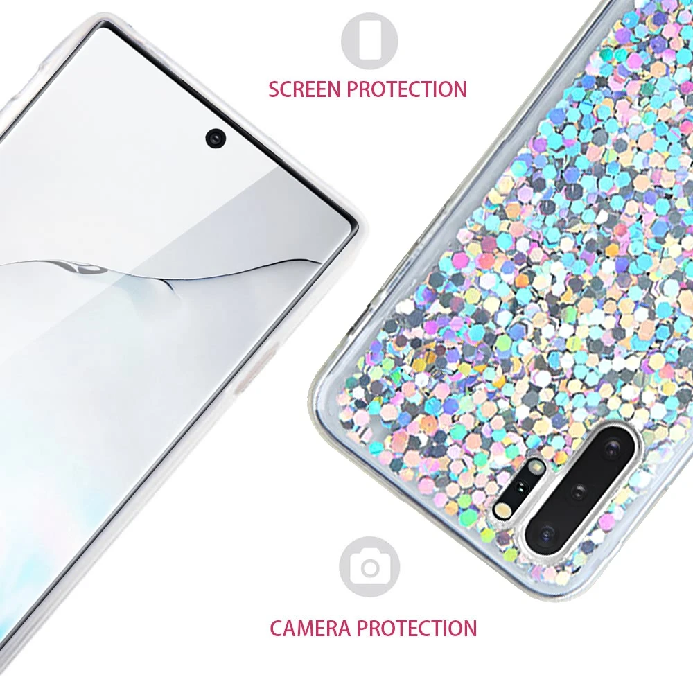 LAPOPNUT Luxury Bling Glitter Sparkle Phone Case for Samsung Galaxy A71 A51 J5 J3 A5 A3 2017 Soft Silicone Bumper Coque Cover |