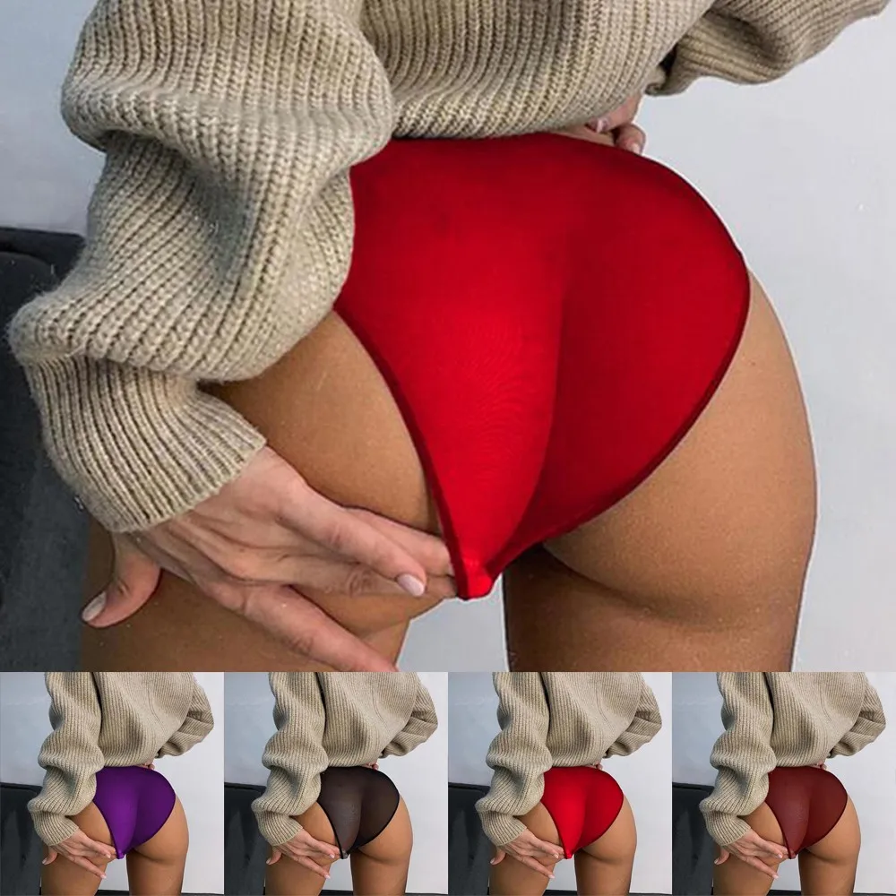 

Women's Mesh Panties Sexy Ultra-thin Underwear Ladies Mesh Transparent Perspective Thong String Lingerie