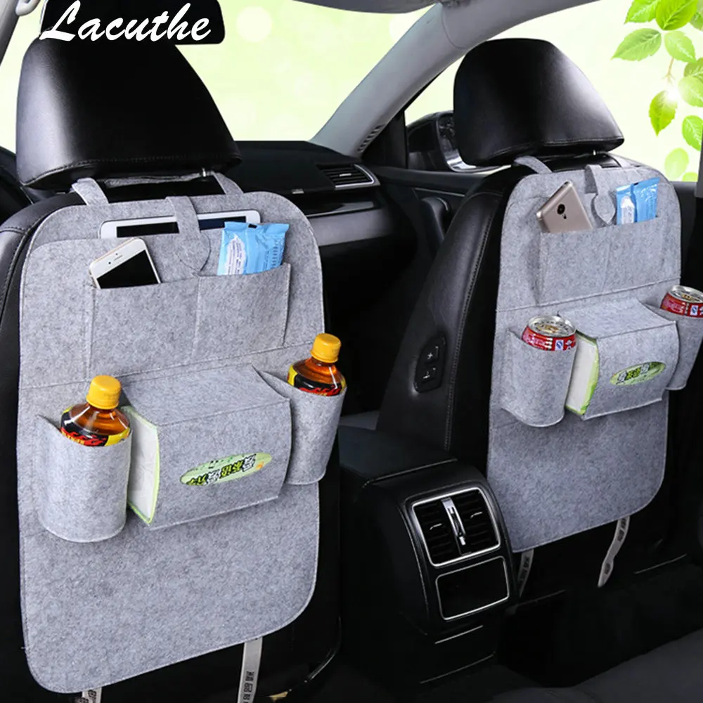 Bolsa de almacenamiento de coche Универсальный asiento trasero organizador caja Fundas de Fieltro soporte de asiento trasero multibo