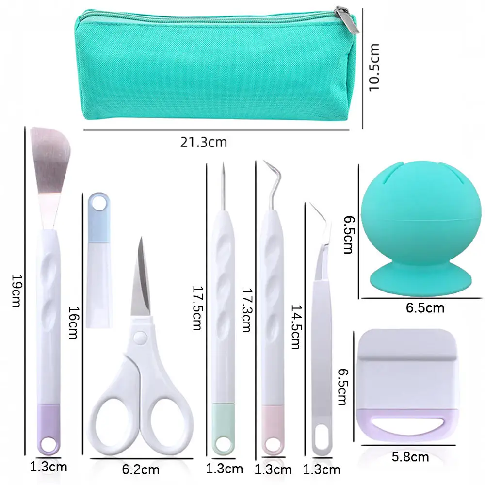 

10 Pieces/set Craft Vinyl Weeding Tools Set Basic Vinyl Tool Silhouettes Cameos Lettering DIY Accessories Handmade Tool