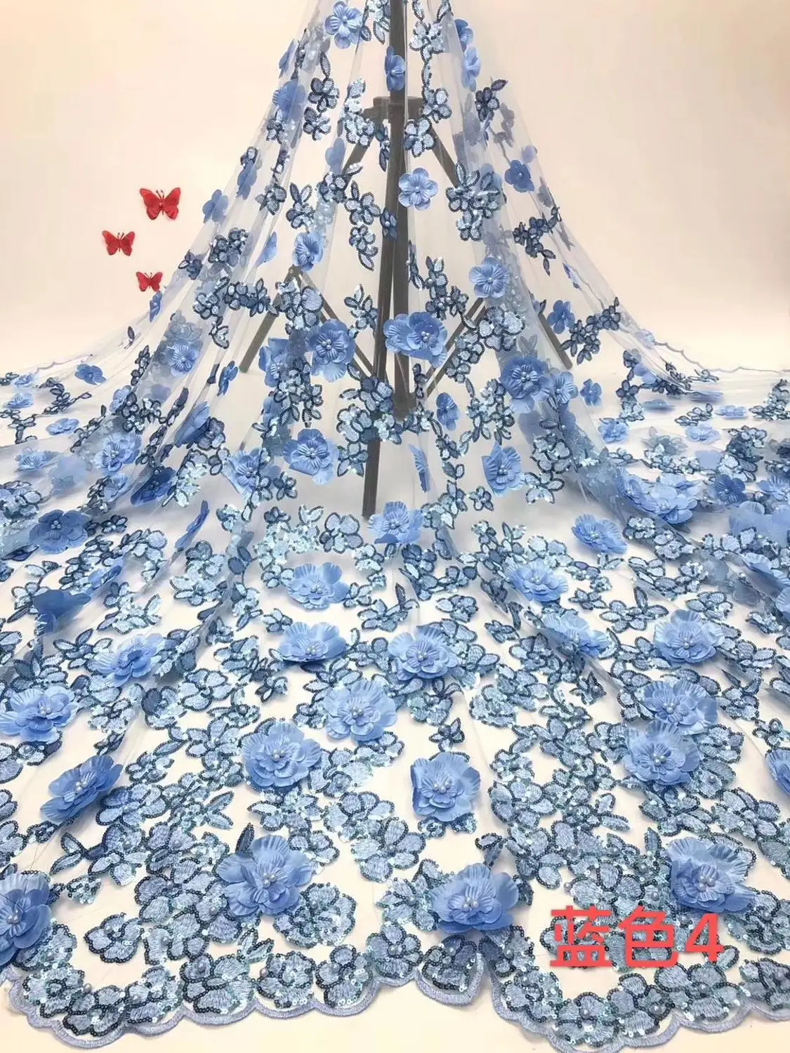 Новейший 3D цветок ручной работы с высоким качеством Emboroidered африканская