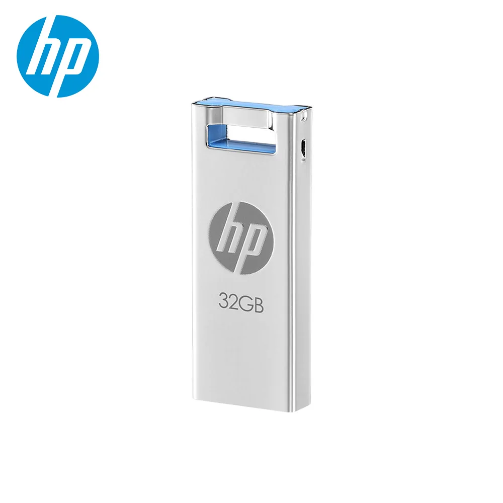 Hp мини металлический флеш диск USB 2 0 64 ГБ 32 16 Флешка портативная карта памяти флэш
