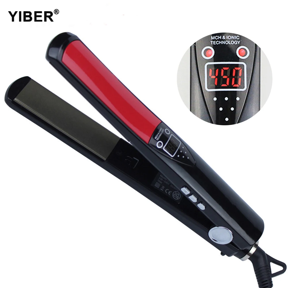 Выпрямитель для волос MCH с быстрым нагревом плойка керамическим покрытием и ЖК