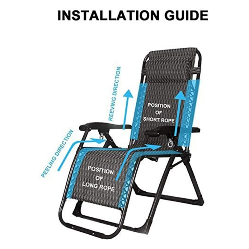 Ткань для отдыха с эластичным шнуром дышащий прочный шезлонг из сменной ткани