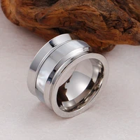 dicotico fashion jewelry bague stainless steel silver color rings for women round smooth shell groove wedding rings party gifts