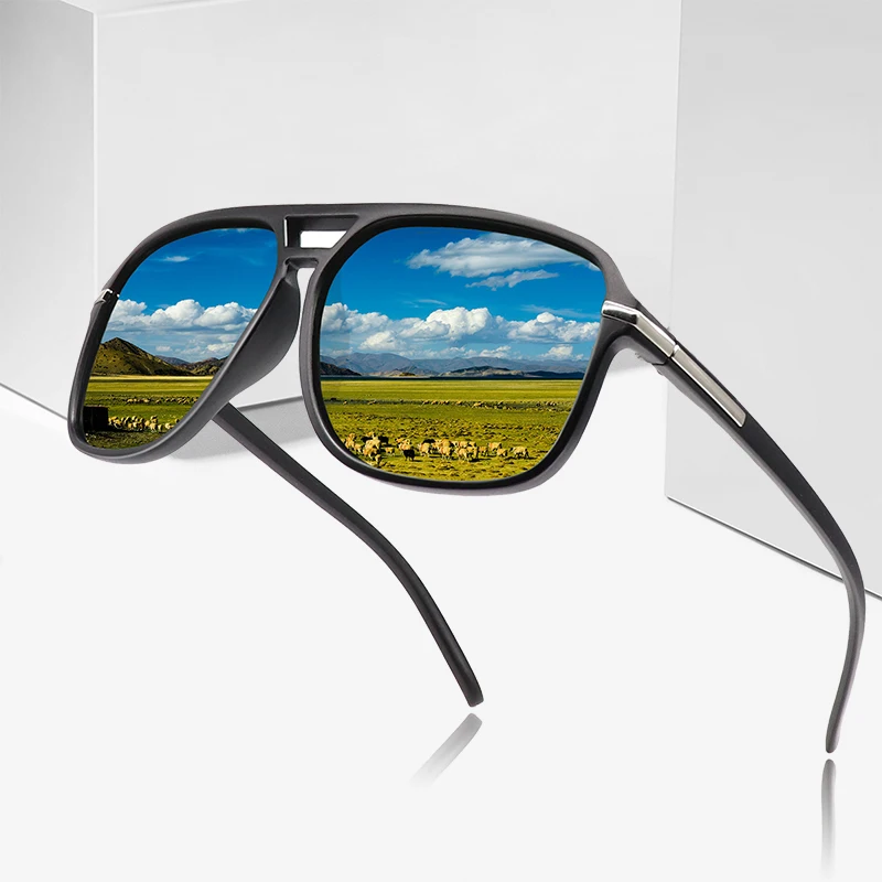 

2020 Fashion Men Cool Square Style Gradient Polarized Sunglasses Driving Vintage Brand Design Cheap Sun Glasses Oculos De Sol
