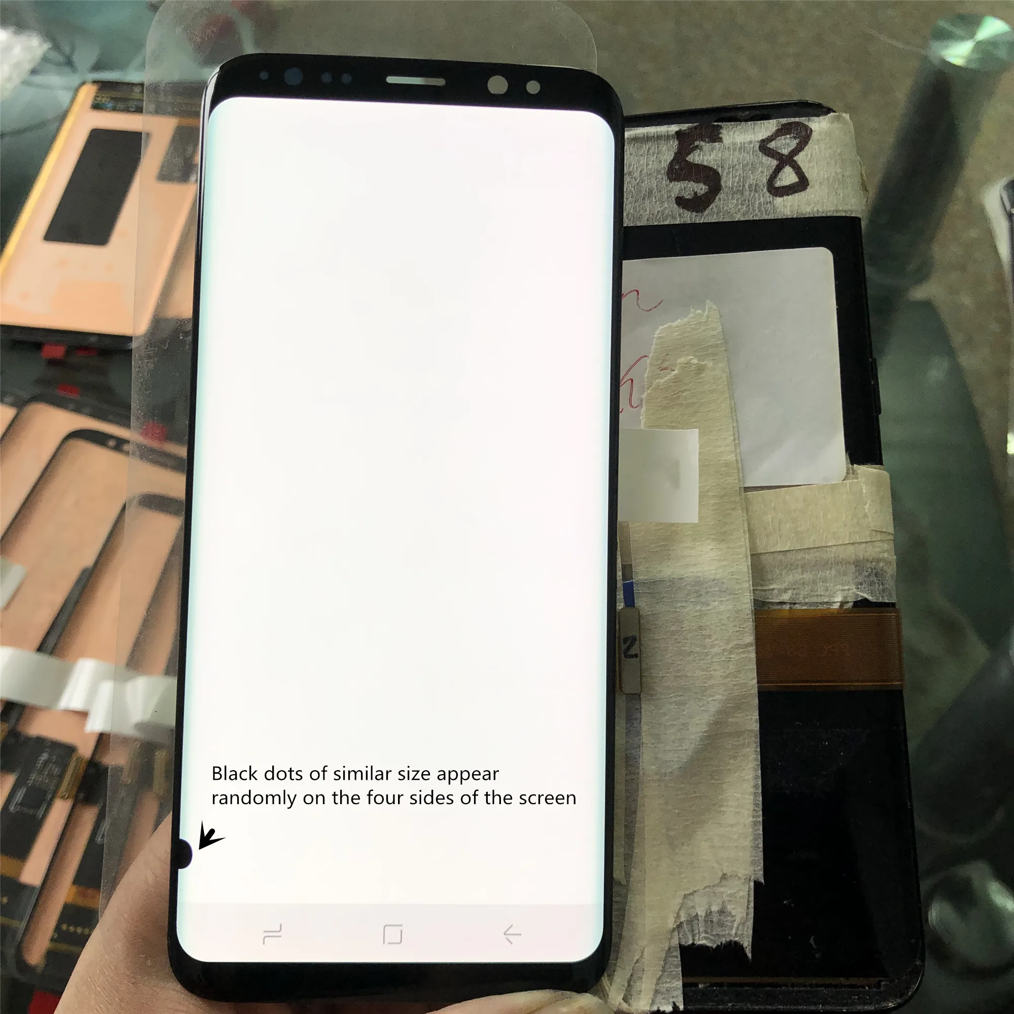 Оригинальный ЖК дисплей S8 G950F для Samsung Galaxy + дигитайзер сенсорного экрана с рамкой