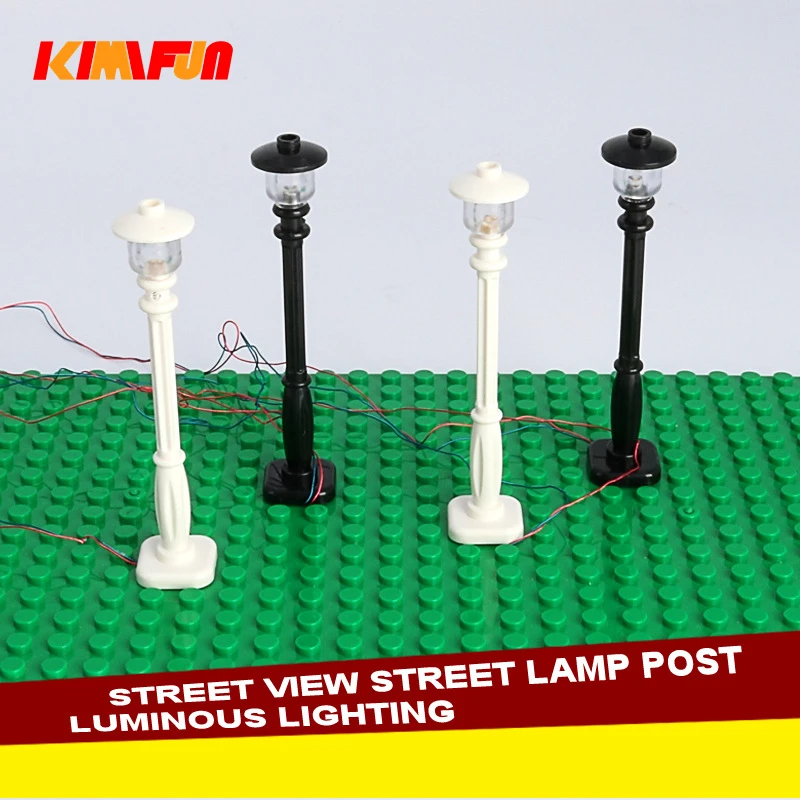 

1pcs City Accessory Street light Can Shine LED USB Building Blocks DIY Garden Toy Compatible With Lego Blocks
