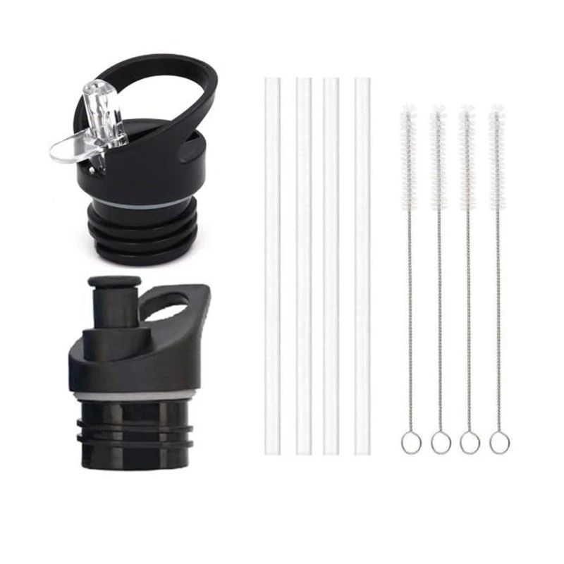New Sports Water Bottle Straw Lid, 12 Oz, 18 Oz, 21 Oz, 24 O