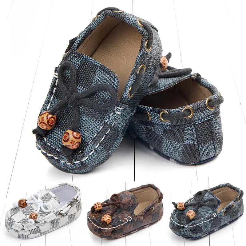 

new fashion newborn baby boy shoes moccasins Patch Unisex Slip-On plaid casual new born toddler baby girl shoes