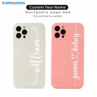 lover custom couple name original phone case for iphone 11 12 13pro max xs xr 7 8p personalized colorful silicone apple cover