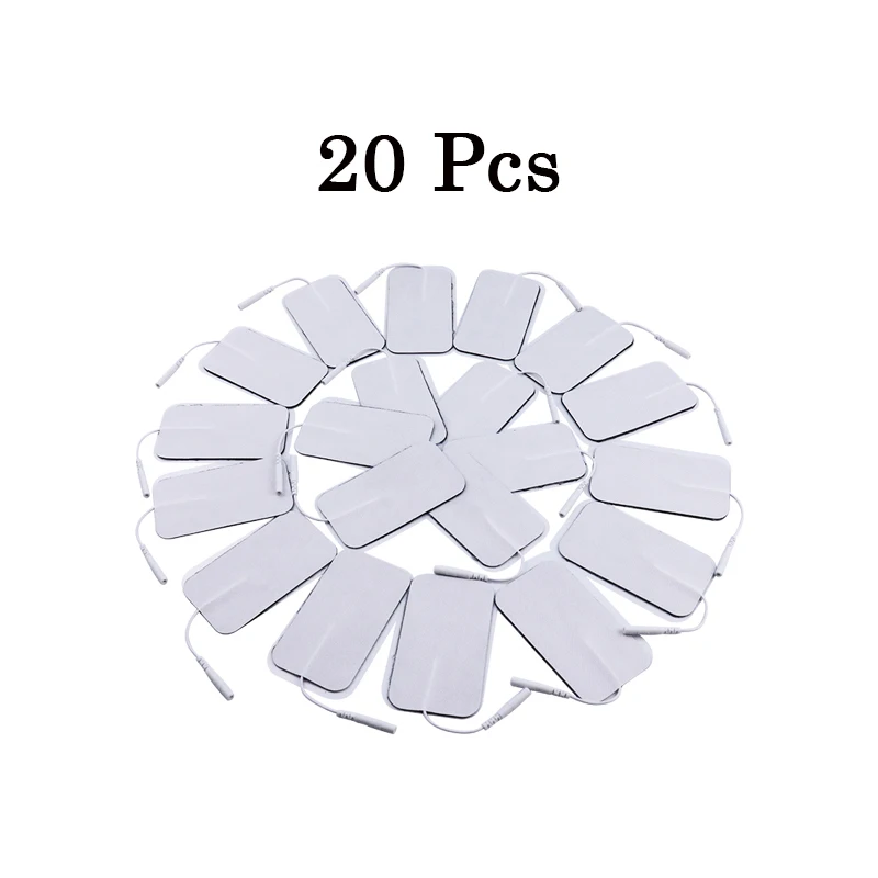 20Pcs 20шт 5x9 Размер/2 мм разъем Многоразовые Tens электрод колодки для импульса цифровой акупунктурный терапия массажер/электрический стимулятор мышц - Цвет: 20Pcs