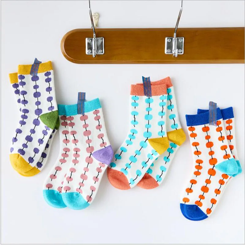 Хлопковые детские носки 4 пары, милые Мультяшные носки для новорожденных, повседневные спортивные носки для мальчиков, детские носки для де...