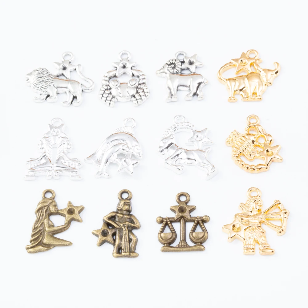 

1 set/(36pcs constellation) zinc alloy pendant for hand-decorated pendant vintage pendant DIY accessories