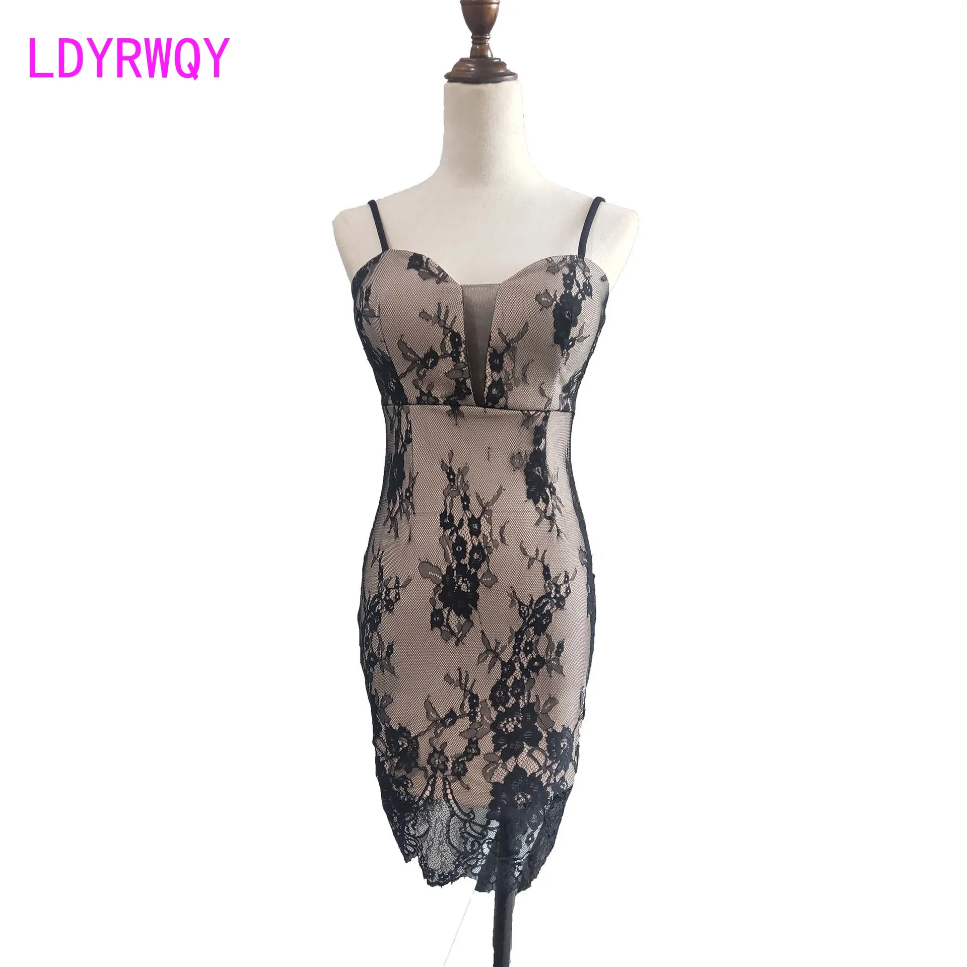 Женское облегающее платье с глубоким V образным вырезом и вырезом|Женские платья|