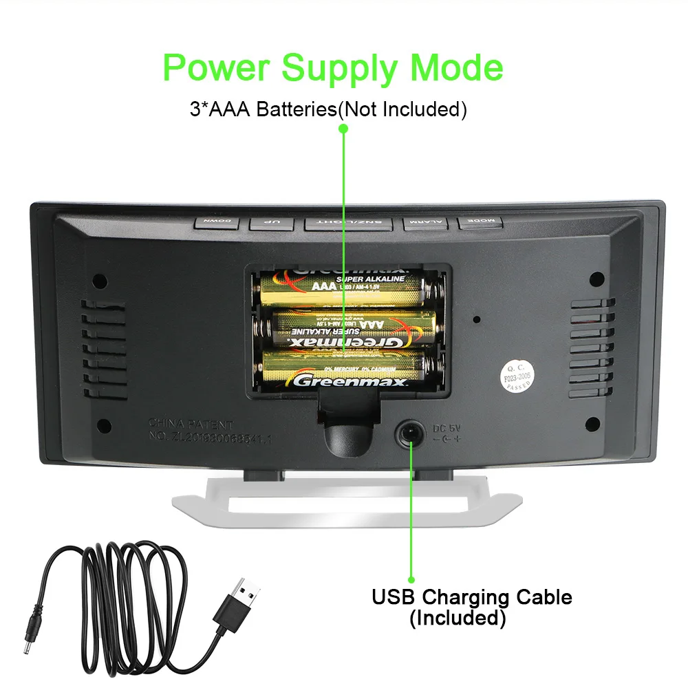 7 дюймов для детей Спальня изогнутые с регулируемой яркостью серой зеркальной