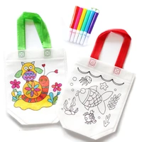 5pcs kids diy drawing craft color bag with safe watercolor pen children learning educational drawing toys set for boy girl gifts