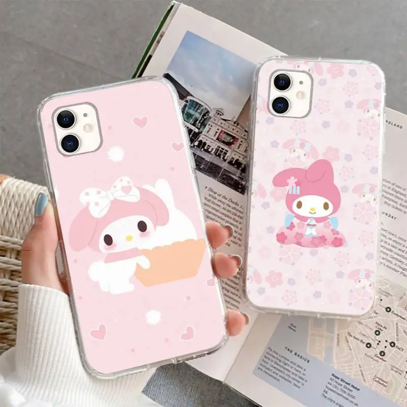 

Cute Cartoon my melodys Phone Case For iPhone 13 12 11Pro Max 11 XR XS Max X Mini 8 7 6 SE 2020 Soft Transparent Cover