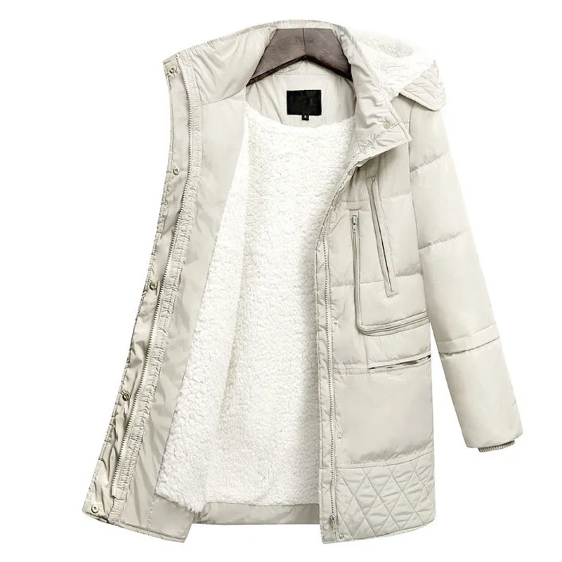 2019 зимние толстые пуховики из белой утиной шерсти ягненка имитация женские