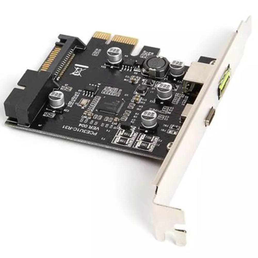 

PCI-E Райзер-карта PCI-E на USB 3. 0 Type-C расширения PCI Express Card 19PIN фронтальная USB-Майнер Расширенная карта адаптер